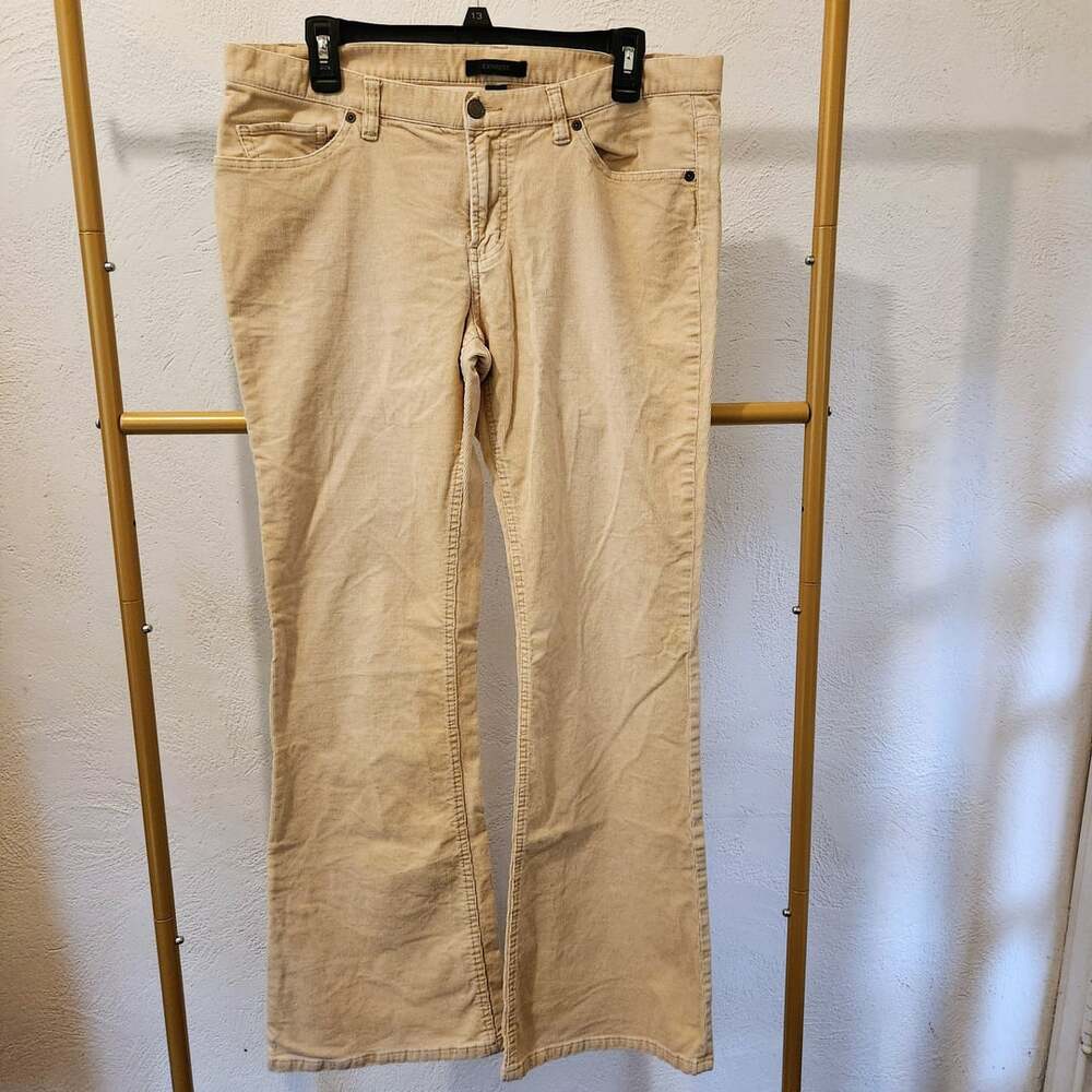 EXPRESS Corduroy Pants Size 12 Tan Mid Rise Bootcut